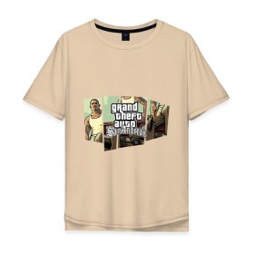 Мужская футболка хлопок Oversize с принтом Grand Theft Auto San Andreas (5) в Кировске, 100% хлопок | свободный крой, круглый ворот, “спинка” длиннее передней части | grand theft auto | gta | gta sa | san andreas | гта сан андреас