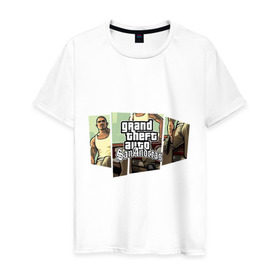 Мужская футболка хлопок с принтом Grand Theft Auto San Andreas (5) в Кировске, 100% хлопок | прямой крой, круглый вырез горловины, длина до линии бедер, слегка спущенное плечо. | grand theft auto | gta | gta sa | san andreas | гта сан андреас