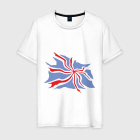 Мужская футболка хлопок с принтом Флаг Англии в Кировске, 100% хлопок | прямой крой, круглый вырез горловины, длина до линии бедер, слегка спущенное плечо. | england | gb | uk | англия | британский флаг | великобритания | соединенное королевство | флаг