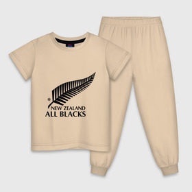 Детская пижама хлопок с принтом All blacks в Кировске, 100% хлопок |  брюки и футболка прямого кроя, без карманов, на брюках мягкая резинка на поясе и по низу штанин
 | американский футбол | регби