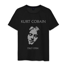 Мужская футболка хлопок с принтом Kurt Cobain в Кировске, 100% хлопок | прямой крой, круглый вырез горловины, длина до линии бедер, слегка спущенное плечо. | kurt cobain | nirvana | кумиры | курт кобейн | легенды | нирвана | певцы | портреты