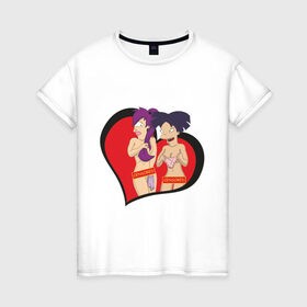 Женская футболка хлопок с принтом Futurama-censored в Кировске, 100% хлопок | прямой крой, круглый вырез горловины, длина до линии бедер, слегка спущенное плечо | futurama | футурама