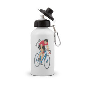 Бутылка спортивная с принтом BikeRace в Кировске, металл | емкость — 500 мл, в комплекте две пластиковые крышки и карабин для крепления | bikerace | байкрейс | байкрейсинг | велик | вело | велогонки | велосипед | велосипедист | спортивный велосипед