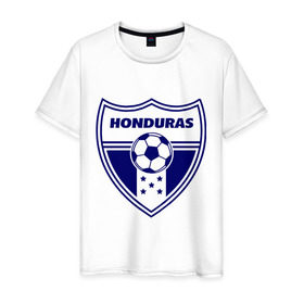 Мужская футболка хлопок с принтом Сборная Гондураса в Кировске, 100% хлопок | прямой крой, круглый вырез горловины, длина до линии бедер, слегка спущенное плечо. | евро 2012