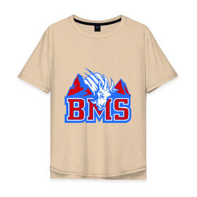 Мужская футболка хлопок Oversize с принтом Blue Mountain State в Кировске, 100% хлопок | свободный крой, круглый ворот, “спинка” длиннее передней части | blue mountain state | bms