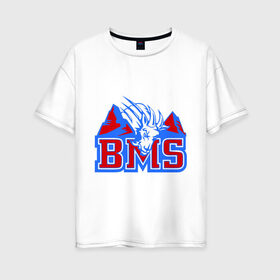 Женская футболка хлопок Oversize с принтом Blue Mountain State в Кировске, 100% хлопок | свободный крой, круглый ворот, спущенный рукав, длина до линии бедер
 | blue mountain state | bms