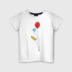 Детская футболка хлопок с принтом Воздушные шарики в Кировске, 100% хлопок | круглый вырез горловины, полуприлегающий силуэт, длина до линии бедер | воздушное настроениевоздушные шарики | праздник