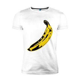 Мужская футболка премиум с принтом Банан в Кировске, 92% хлопок, 8% лайкра | приталенный силуэт, круглый вырез ворота, длина до линии бедра, короткий рукав | banana