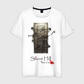 Мужская футболка хлопок с принтом Silent Hill в Кировске, 100% хлопок | прямой крой, круглый вырез горловины, длина до линии бедер, слегка спущенное плечо. | silent hil | silent hill | сайлент хил | сайлент хилл