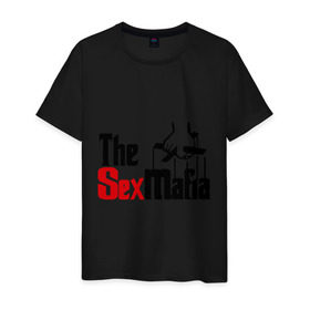 Мужская футболка хлопок с принтом The SexMafia в Кировске, 100% хлопок | прямой крой, круглый вырез горловины, длина до линии бедер, слегка спущенное плечо. | Тематика изображения на принте: mafia | мафия