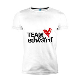 Мужская футболка премиум с принтом Team edward в Кировске, 92% хлопок, 8% лайкра | приталенный силуэт, круглый вырез ворота, длина до линии бедра, короткий рукав | new moon | twilight | затмение | новолуние | сага | сумерки | эдвард