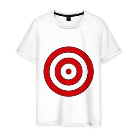 Мужская футболка хлопок с принтом Прицел в Кировске, 100% хлопок | прямой крой, круглый вырез горловины, длина до линии бедер, слегка спущенное плечо. | 