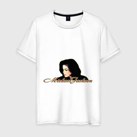 Мужская футболка хлопок с принтом Майкл Джексон в Кировске, 100% хлопок | прямой крой, круглый вырез горловины, длина до линии бедер, слегка спущенное плечо. | Тематика изображения на принте: майкл джексон