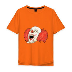 Мужская футболка хлопок Oversize с принтом Evil Clown в Кировске, 100% хлопок | свободный крой, круглый ворот, “спинка” длиннее передней части | evil clown | злой клоун | клоун