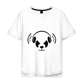 Мужская футболка хлопок Oversize с принтом Диско-панда в Кировске, 100% хлопок | свободный крой, круглый ворот, “спинка” длиннее передней части | 