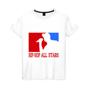 Женская футболка хлопок с принтом Hip-hop all stars в Кировске, 100% хлопок | прямой крой, круглый вырез горловины, длина до линии бедер, слегка спущенное плечо | хип хоп