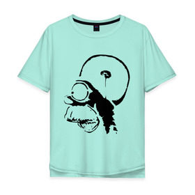 Мужская футболка хлопок Oversize с принтом Гомер в Кировске, 100% хлопок | свободный крой, круглый ворот, “спинка” длиннее передней части | гомер