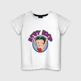 Детская футболка хлопок с принтом Betty boop в Кировске, 100% хлопок | круглый вырез горловины, полуприлегающий силуэт, длина до линии бедер | betty boop | бетти буп