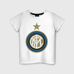 Детская футболка хлопок с принтом Italian Serie A. FC Internationale Milano в Кировске, 100% хлопок | круглый вырез горловины, полуприлегающий силуэт, длина до линии бедер | 