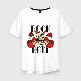 Мужская футболка хлопок Oversize с принтом Rock (8) в Кировске, 100% хлопок | свободный крой, круглый ворот, “спинка” длиннее передней части | heavy metal | metal | rocknroll | trash metal | гитары | метал | металл | рок | рок н ролл | рокrock | трэш метал | хеви метал | череп