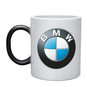 Кружка хамелеон с принтом BMW в Кировске, керамика | меняет цвет при нагревании, емкость 330 мл | bmw | авто | авто2012 | автомобиль | бмв | бренд | логотип | машина