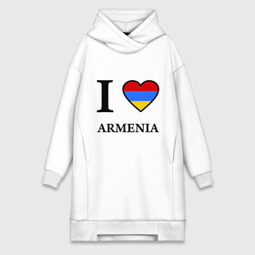 Платье-худи хлопок с принтом I love Armenia в Кировске,  |  | Тематика изображения на принте: armenia | армению | армения | армяне | армянин | ереван | люблю | флаг