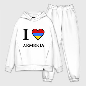 Мужской костюм хлопок OVERSIZE с принтом I love Armenia в Кировске,  |  | Тематика изображения на принте: armenia | армению | армения | армяне | армянин | ереван | люблю | флаг