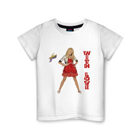 Детская футболка хлопок с принтом Hannah Montana в Кировске, 100% хлопок | круглый вырез горловины, полуприлегающий силуэт, длина до линии бедер | hannah montana | хана монтана | ханна монтана