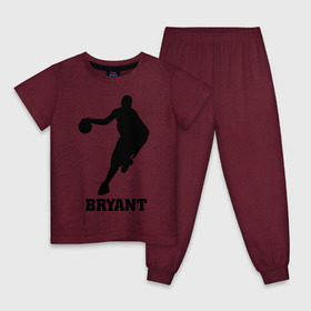 Детская пижама хлопок с принтом Basketball Star - Kobe Bryant в Кировске, 100% хлопок |  брюки и футболка прямого кроя, без карманов, на брюках мягкая резинка на поясе и по низу штанин
 | kobe bryant | баскетболист | коби брайнт