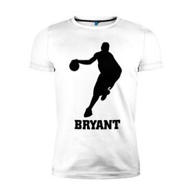 Мужская футболка премиум с принтом Basketball Star - Kobe Bryant в Кировске, 92% хлопок, 8% лайкра | приталенный силуэт, круглый вырез ворота, длина до линии бедра, короткий рукав | kobe bryant | баскетболист | коби брайнт