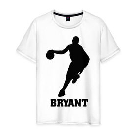 Мужская футболка хлопок с принтом Basketball Star - Kobe Bryant в Кировске, 100% хлопок | прямой крой, круглый вырез горловины, длина до линии бедер, слегка спущенное плечо. | kobe bryant | баскетболист | коби брайнт