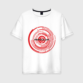 Женская футболка хлопок Oversize с принтом Pendulum в Кировске, 100% хлопок | свободный крой, круглый ворот, спущенный рукав, длина до линии бедер
 | drum | pendulum | pendulumdram | драм
