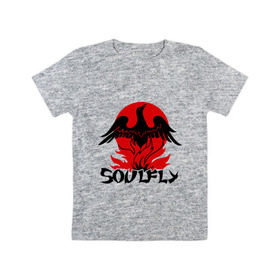 Детская футболка хлопок с принтом Soulfly (1) в Кировске, 100% хлопок | круглый вырез горловины, полуприлегающий силуэт, длина до линии бедер | heavy metal | metal | muse | rock | trash metal | альтернатива | квартет | лица | метал | рок | рок группа | рок группы | трэш метал | хеви метал