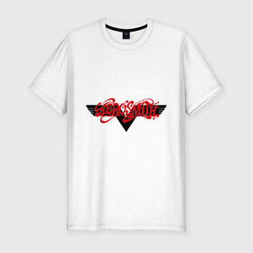 Мужская футболка премиум с принтом Aerosmith (2) в Кировске, 92% хлопок, 8% лайкра | приталенный силуэт, круглый вырез ворота, длина до линии бедра, короткий рукав | heavy metal | metal | rock | trash metal | метал | металл | рок | трэш метал | хеви метал