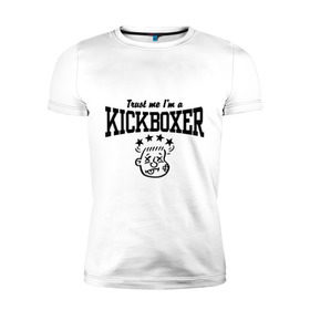 Мужская футболка премиум с принтом Кикбоксер в Кировске, 92% хлопок, 8% лайкра | приталенный силуэт, круглый вырез ворота, длина до линии бедра, короткий рукав | кикбоксинг