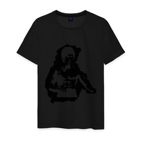 Мужская футболка хлопок с принтом Брюс Ли (2) в Кировске, 100% хлопок | прямой крой, круглый вырез горловины, длина до линии бедер, слегка спущенное плечо. | bruce lee