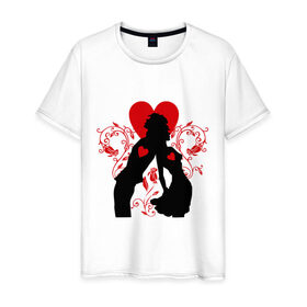 Мужская футболка хлопок с принтом Be My Valentine (4) в Кировске, 100% хлопок | прямой крой, круглый вырез горловины, длина до линии бедер, слегка спущенное плечо. | Тематика изображения на принте: 