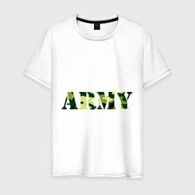 Мужская футболка хлопок с принтом Army в Кировске, 100% хлопок | прямой крой, круглый вырез горловины, длина до линии бедер, слегка спущенное плечо. | camo | military | армия | камо | камуфляж