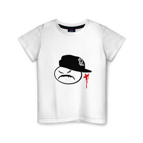 Детская футболка хлопок с принтом Yung Onix в Кировске, 100% хлопок | круглый вырез горловины, полуприлегающий силуэт, длина до линии бедер | gangsta | gansta | hip | hip hop | hop | rap | оникс | рэп | рэпчина | хип | хип хоп | хипхоп | хоп