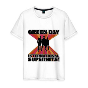 Мужская футболка хлопок с принтом Green Day (3) в Кировске, 100% хлопок | прямой крой, круглый вырез горловины, длина до линии бедер, слегка спущенное плечо. | Тематика изображения на принте: green day