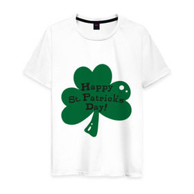 Мужская футболка хлопок с принтом День Св. Патрика в Кировске, 100% хлопок | прямой крой, круглый вырез горловины, длина до линии бедер, слегка спущенное плечо. | saint patricks day | день святого патрика | ирландские