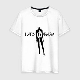 Мужская футболка хлопок с принтом Lady Gaga (7) в Кировске, 100% хлопок | прямой крой, круглый вырез горловины, длина до линии бедер, слегка спущенное плечо. | 