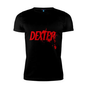 Мужская футболка премиум с принтом Dexter - Декстер в Кировске, 92% хлопок, 8% лайкра | приталенный силуэт, круглый вырез ворота, длина до линии бедра, короткий рукав | dexter | декстер | кровь | сериал