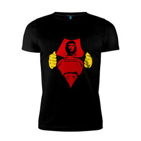 Мужская футболка премиум с принтом Мой кумир Che Guevara в Кировске, 92% хлопок, 8% лайкра | приталенный силуэт, круглый вырез ворота, длина до линии бедра, короткий рукав | че гевара