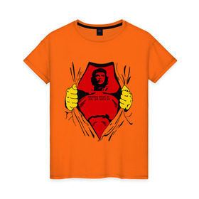 Женская футболка хлопок с принтом Мой кумир Che Guevara в Кировске, 100% хлопок | прямой крой, круглый вырез горловины, длина до линии бедер, слегка спущенное плечо | че гевара