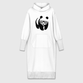 Платье удлиненное хлопок с принтом Панда в очках жалюзи в Кировске,  |  | панда