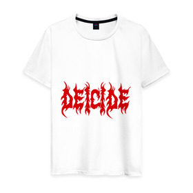 Мужская футболка хлопок с принтом Deicide в Кировске, 100% хлопок | прямой крой, круглый вырез горловины, длина до линии бедер, слегка спущенное плечо. | death metal