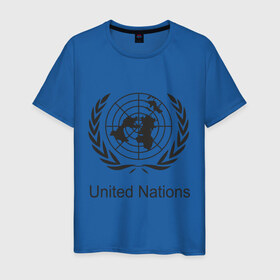 Мужская футболка хлопок с принтом United Nation в Кировске, 100% хлопок | прямой крой, круглый вырез горловины, длина до линии бедер, слегка спущенное плечо. | nation | united | люди | мир | народ | нация | объединенная