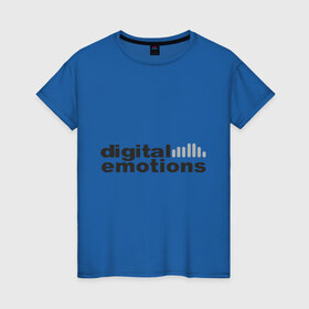 Женская футболка хлопок с принтом Цифровые эмоции в Кировске, 100% хлопок | прямой крой, круглый вырез горловины, длина до линии бедер, слегка спущенное плечо | эквалайзер