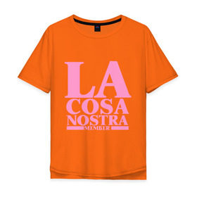 Мужская футболка хлопок Oversize с принтом La Cosa Nostra в Кировске, 100% хлопок | свободный крой, круглый ворот, “спинка” длиннее передней части | cosa nostra | бандит | коза ностра | мафиозе | мафия | преступность | синдикат